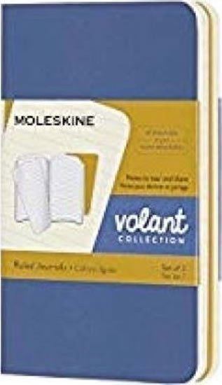 neuveden: Moleskine Volant zápisník modrý/žlutý XS, linkovaný (2ks)