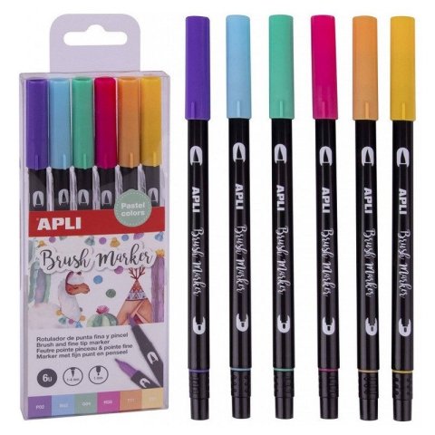 neuveden: Apli Brush Duo sada fixů - pastelové barvy 6 ks