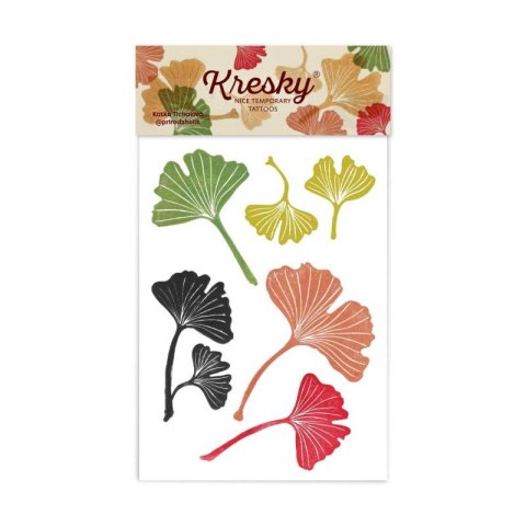 neuveden: Kresky dočasné tetování - Ginkgo