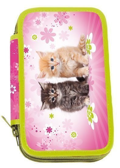 neuveden: Školní penál třípatrový - Cats