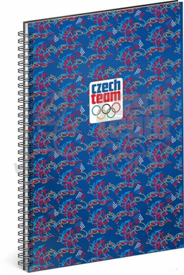 neuveden: Blok - Český olympijský tým, linkovaný, spirálový, A4
