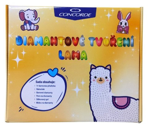 -: Diamantové tvoření Lama