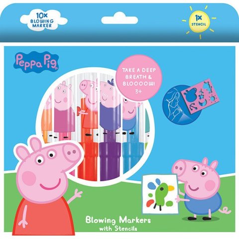 neuveden: Prasátko Peppa - Foukací fixy 10+1