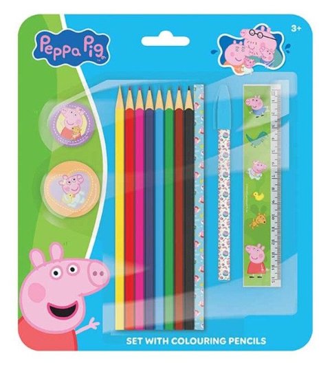 -: Prasátko Peppa - Set s pastelkami