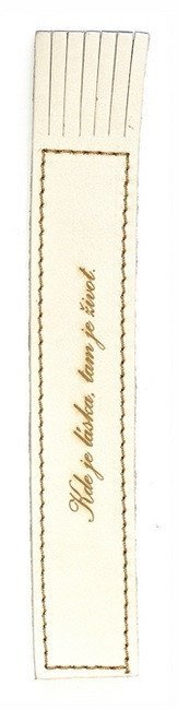 neuveden: Kožená záložka se střapci Kde je láska, tam je život