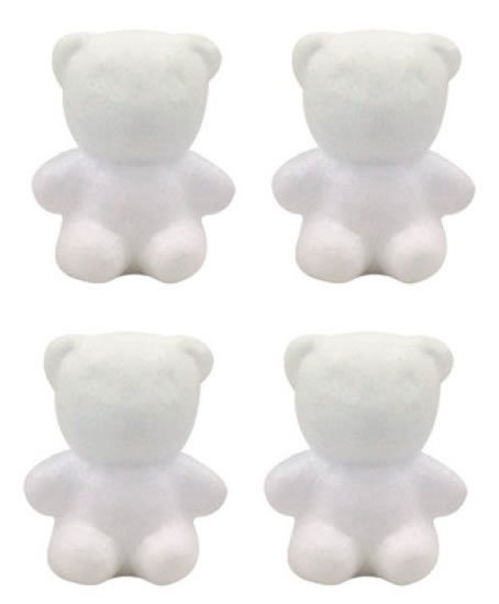 neuveden: Dílky z polystyrenu medvídci 5 cm (4 ks) neuveden: Dílky z polystyrenu medvídci 5 cm (4 ks)