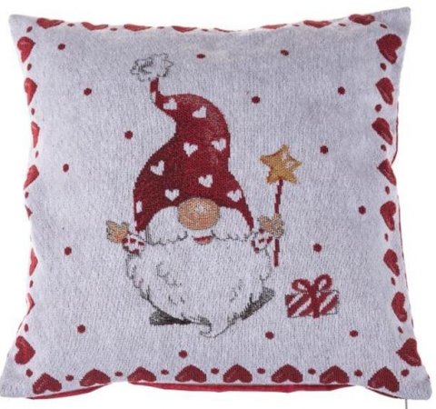 neuveden: Návlek na polštář - skřítek s dárkem / okraj srdce