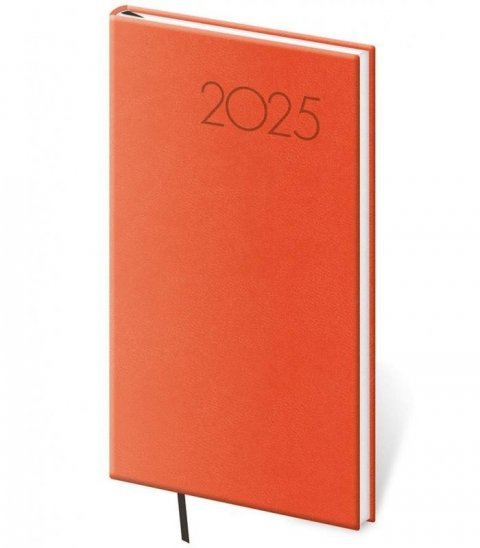 neuveden: Diář 2025 Print Pop týdenní kapesní oranžová