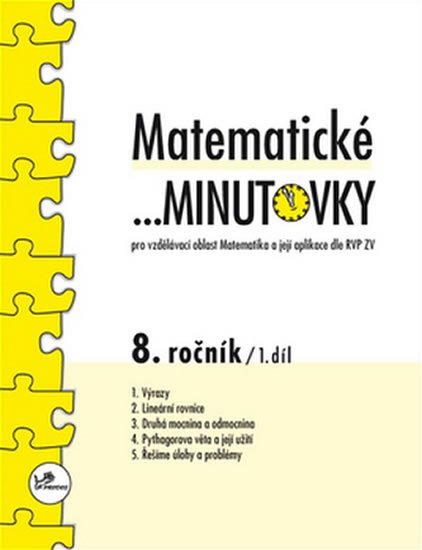 Hricz Miroslav: Matematické minutovky pro 8. ročník / 1. díl - Pro vzdělávací oblast Matema