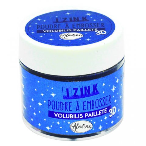 neuveden: Embosovací prášek IZINK - modrý třpytivý, 25 ml