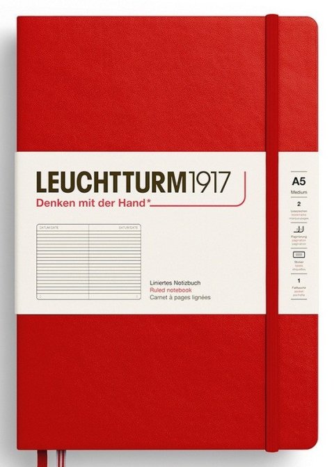 -: Zápisník Cherry Hardcover Medium (A5) linkovaný