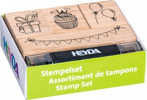 neuveden: HEYDA Sada narozeninových razítek 4 ks