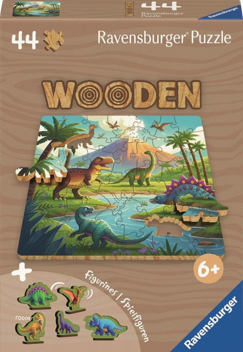 neuveden: Dřevěné puzzle Dinosauři 44 dílků