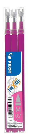 neuveden: PILOT náplň FriXion 07 růžová-sada 3ks