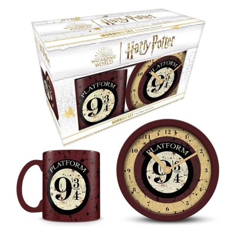 neuveden: Harry Potter Dárkový set 9 a 3/4 (hodiny a budík)