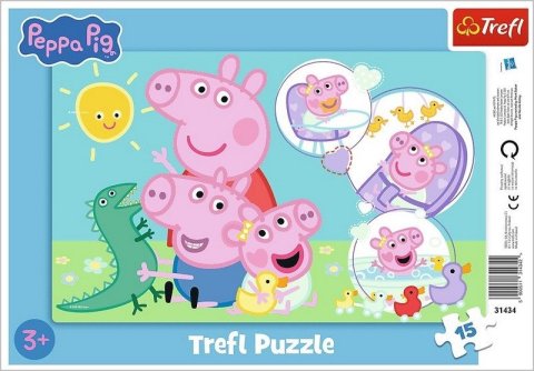-: Puzzle Prasátko Peppa: Nejmilejší prasátko 15 dílků