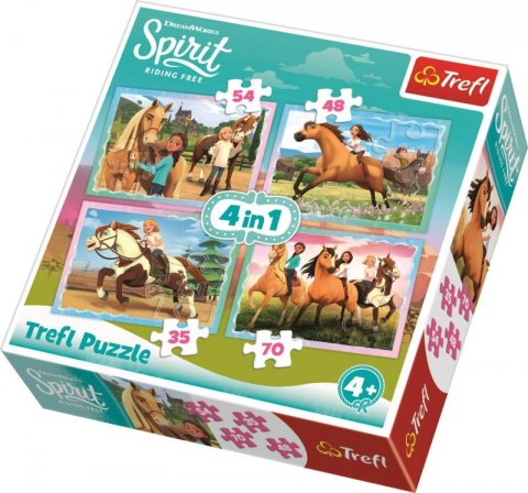 neuveden: Trefl Puzzle Spirit, volnost nadevše 4v1 (35,48,54,70 dílků)