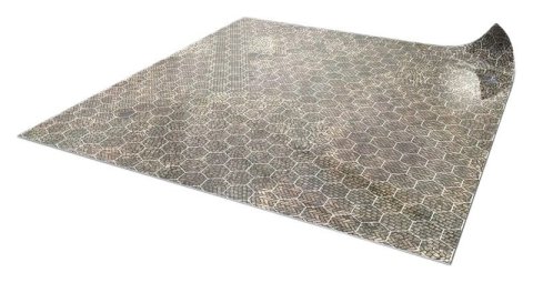 : Herní podložka stíratelná dlažba - 50 x 50 cm - Hexagonová mřížka