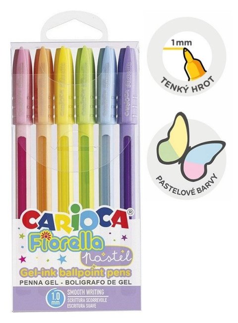 : Gelová pera Fiorella - Pastel, 6ks