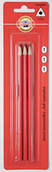 neuveden: Koh-i-noor tužka grafitová trojhranná č.1/červená set 3 ks neuveden: Koh-i-noor tužka grafitová trojhranná č.1/červená set 3 ks