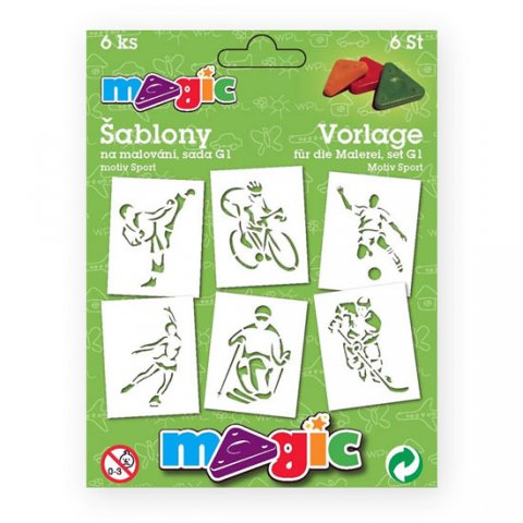 neuveden: MAGIC papírové šablony na malování SPORT