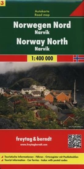 neuveden: AK 0657 Norsko 3. sever Narvik 1:400 000 / automapa