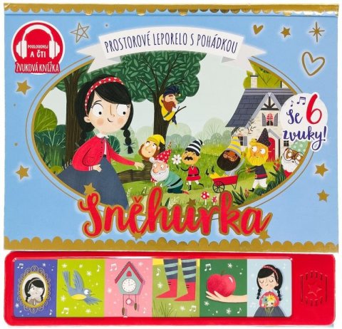 neuveden: Sněhurka - prostorové leporelo s pohádkou se 6 zvuky