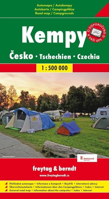 neuveden: Česko kempy automapa 1:500 000