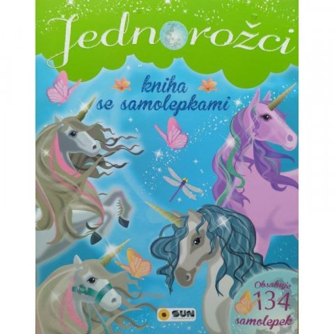 neuveden: Jednorožci - Zelená Kniha se samolepkami