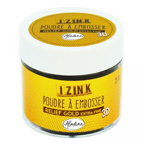 neuveden: Embosovací prášek IZINK - zlatý, detailní, 25 ml