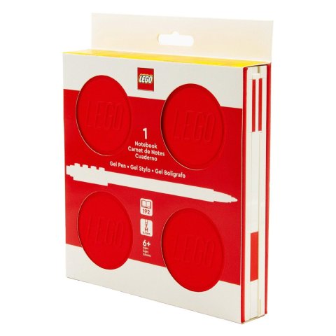 neuveden: LEGO Zápisník s gelovým perem jako klipem a náhradní náplní - červený