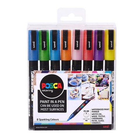 neuveden: POSCA Sada akrylových popisovačů - třpytivé barvy 8 ks neuveden: POSCA Sada akrylových popisovačů - třpytivé barvy 8 ks