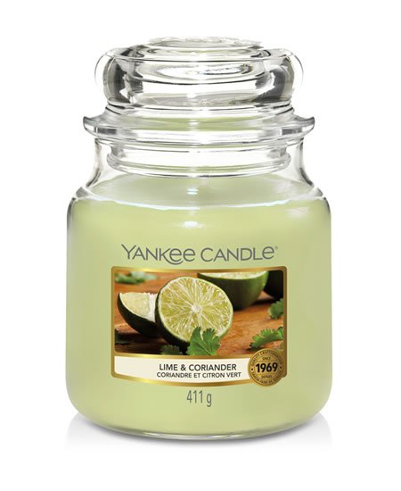 neuveden: YANKEE CANDLE Lime & Coriander svíčka 411g