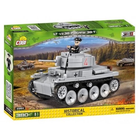 neuveden: Stavebnice COBI 2384 II World War Tank LT vz. 38 PzKpfw 38 t/380 kostek+ 1 