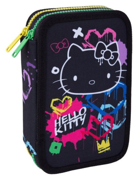: Penál Jumper 2, Hello Kitty Neon Black, plný, PES