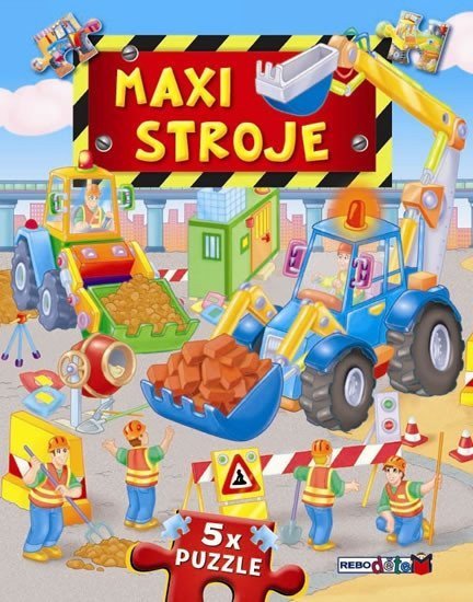 neuveden: Maxi stroje - 5x puzzle