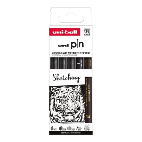 neuveden: UNI PIN Drawing - sada linerů Sketching (5 ks)
