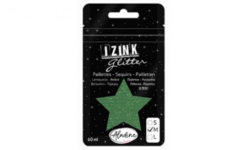 neuveden: Třpytky IZINK Glitter velikost M - světle zelená, 60 ml