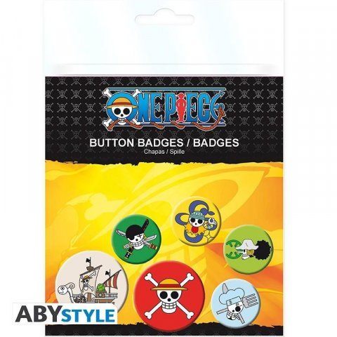 neuveden: One Piece Sada odznaků Skulls