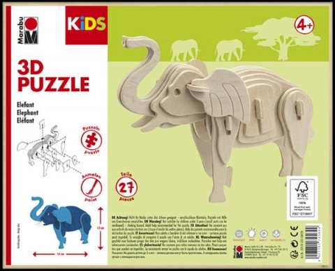 neuveden: Marabu KiDS 3D Puzzle - Elephant