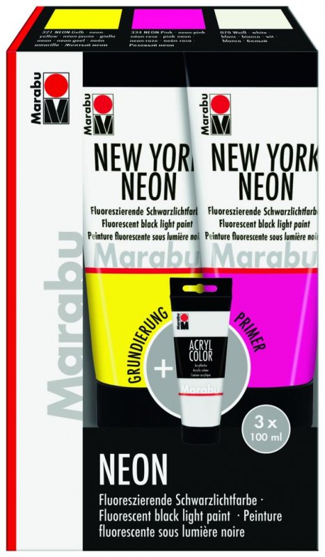 neuveden: Marabu akrylová sada New York Neon 3 x 100 ml