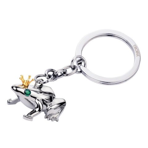 neuveden: Troika klíčenka - žabka s korunkou Frog King (kovová, mix barev)