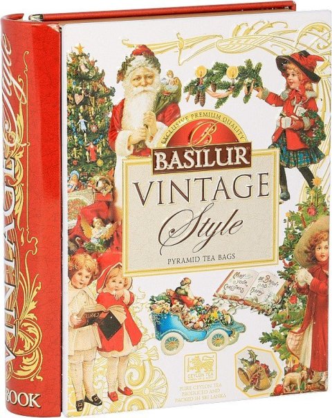 neuveden: BASILUR Book Vintage Pyramid malý plech 5x2g