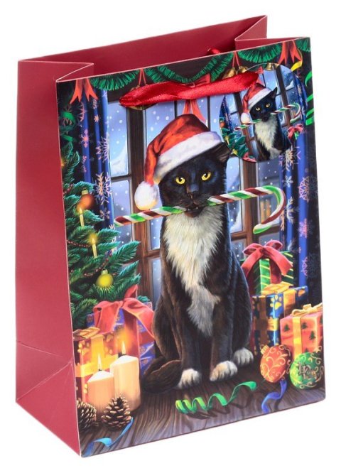: Dárková taška - vánoční Střední Lisa Parker Kočka Krampus