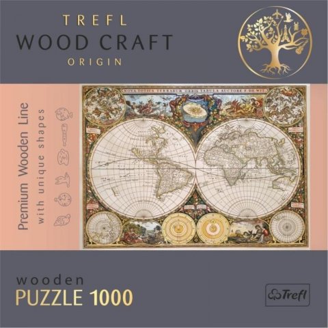neuveden: Trefl Wood Craft Origin Puzzle Antická mapa světa 1000 dílků - dřevěné