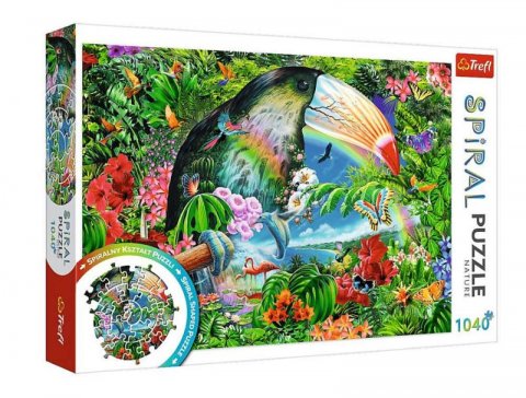 neuveden: Trefl Spiral Puzzle Tropická zvířata / 1040 dílků