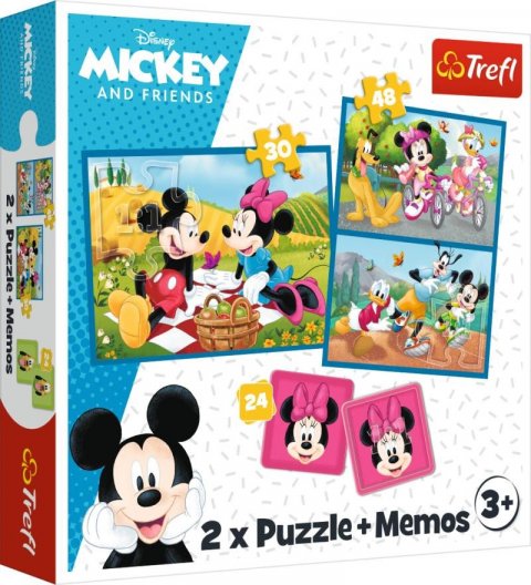 neuveden: Trefl Puzzle Mickey a přátelé / 30+48 dílků+pexeso