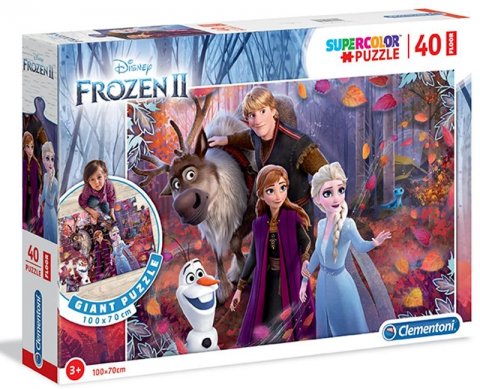neuveden: Puzzle Supercolor Frozen II Floor 40 dílků