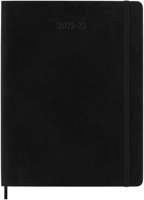 neuveden: Moleskine Měsíční diář 2022-2023 černý XL, měkký