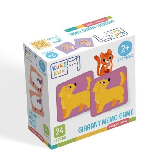 neuveden: KukiKuk Giaaant Memo Game Backyard Animals